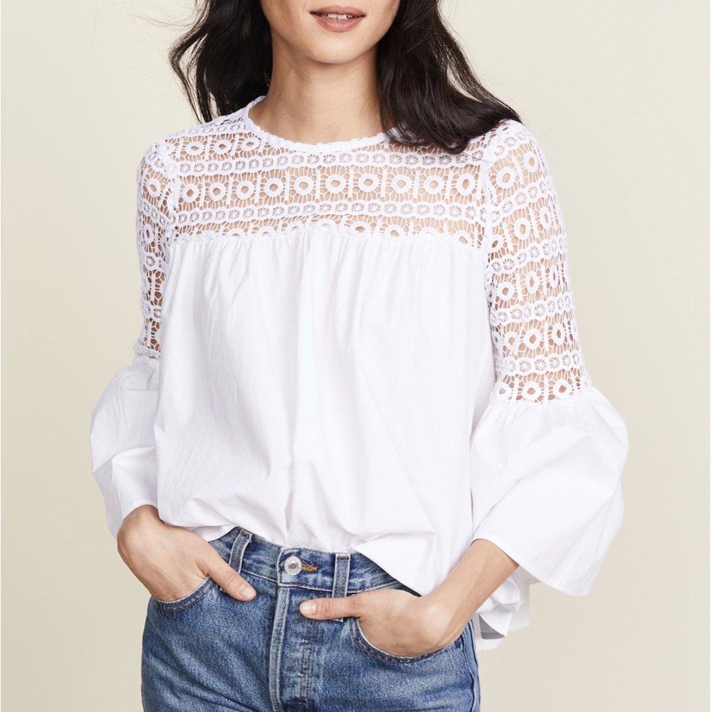 Endless Rose White blouse NWT from shopbop. Size Large.